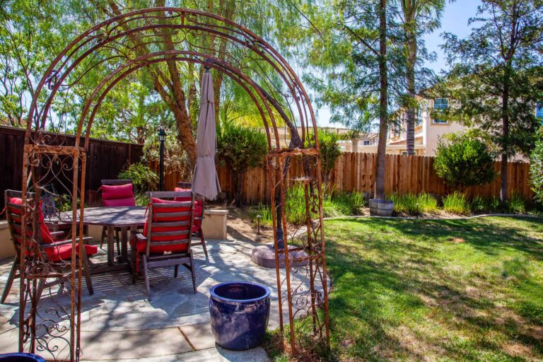 The outdoor area at the Doreen House