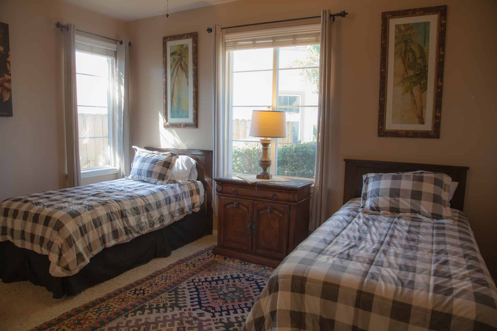 A Doreen House bedroom with two beds
