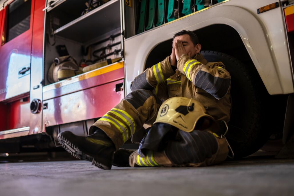 Fireman suffering Mental Health and Addiction